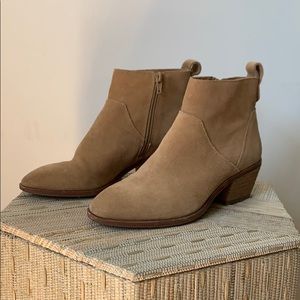 Tan Suede Sole Society Booties